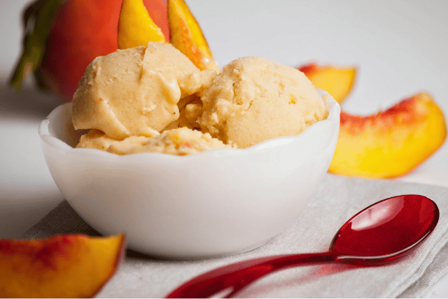 Old-Fashioned Fresh Peach Ice Cream - Conference Center at GTCC